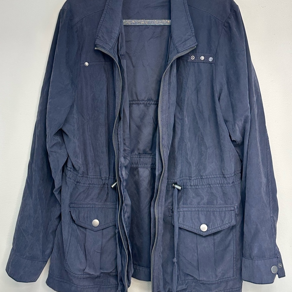 Westport 1962 Deep Blue Military Jacket size large sheen